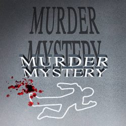 3D illustration of a murder outline on a street.
